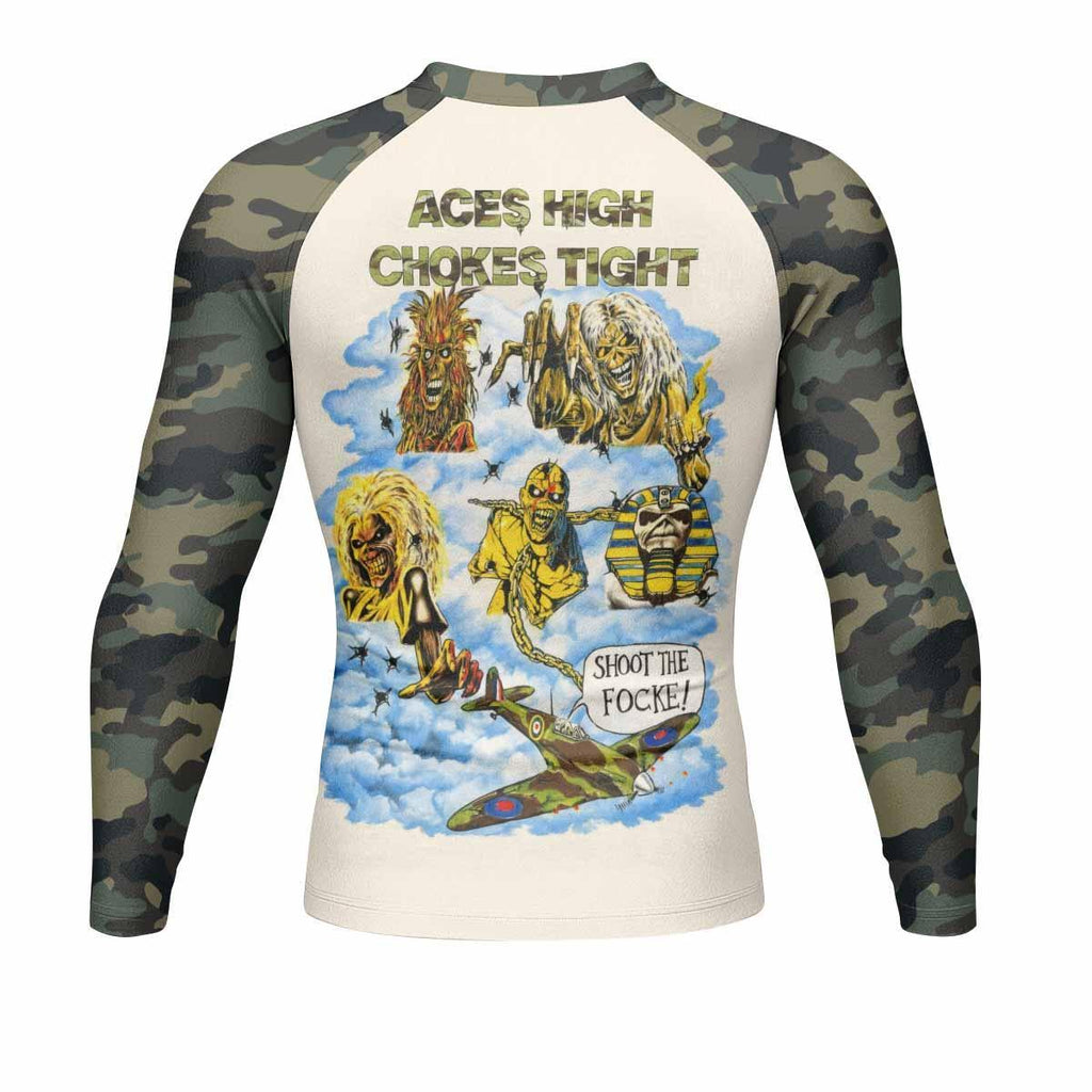 Iron Maiden Aces High Chokes Tight Rash Guard
