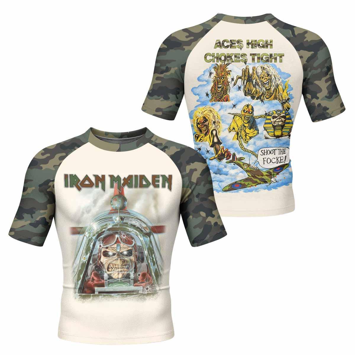 Iron Maiden Aces High Chokes Tight Rash Guard