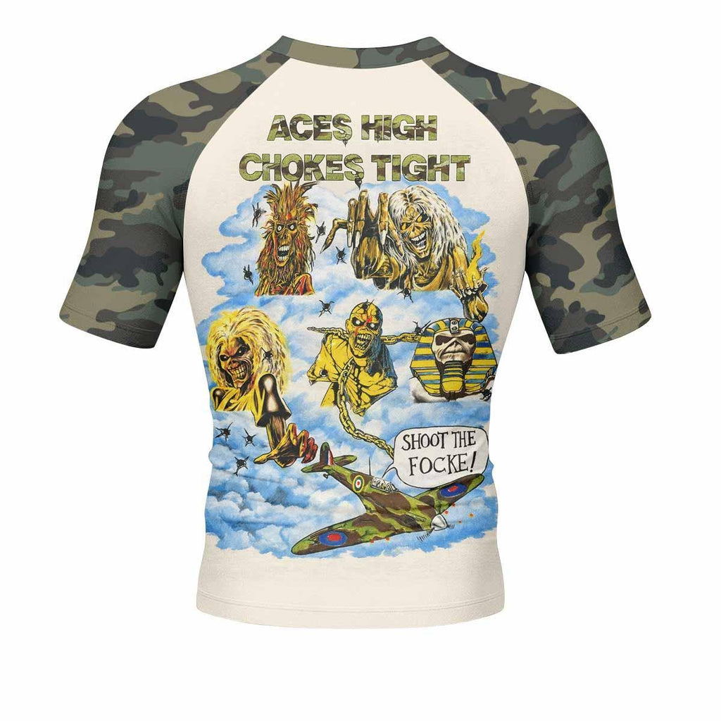 Iron Maiden Aces High Chokes Tight Rash Guard
