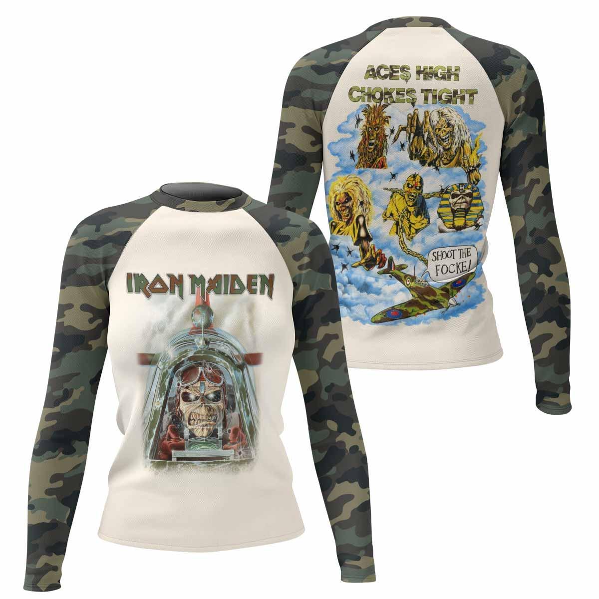 Iron Maiden Aces High Chokes Tight Rash Guard