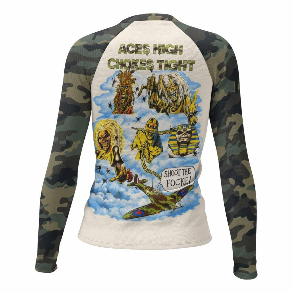 Iron Maiden Aces High Chokes Tight Rash Guard