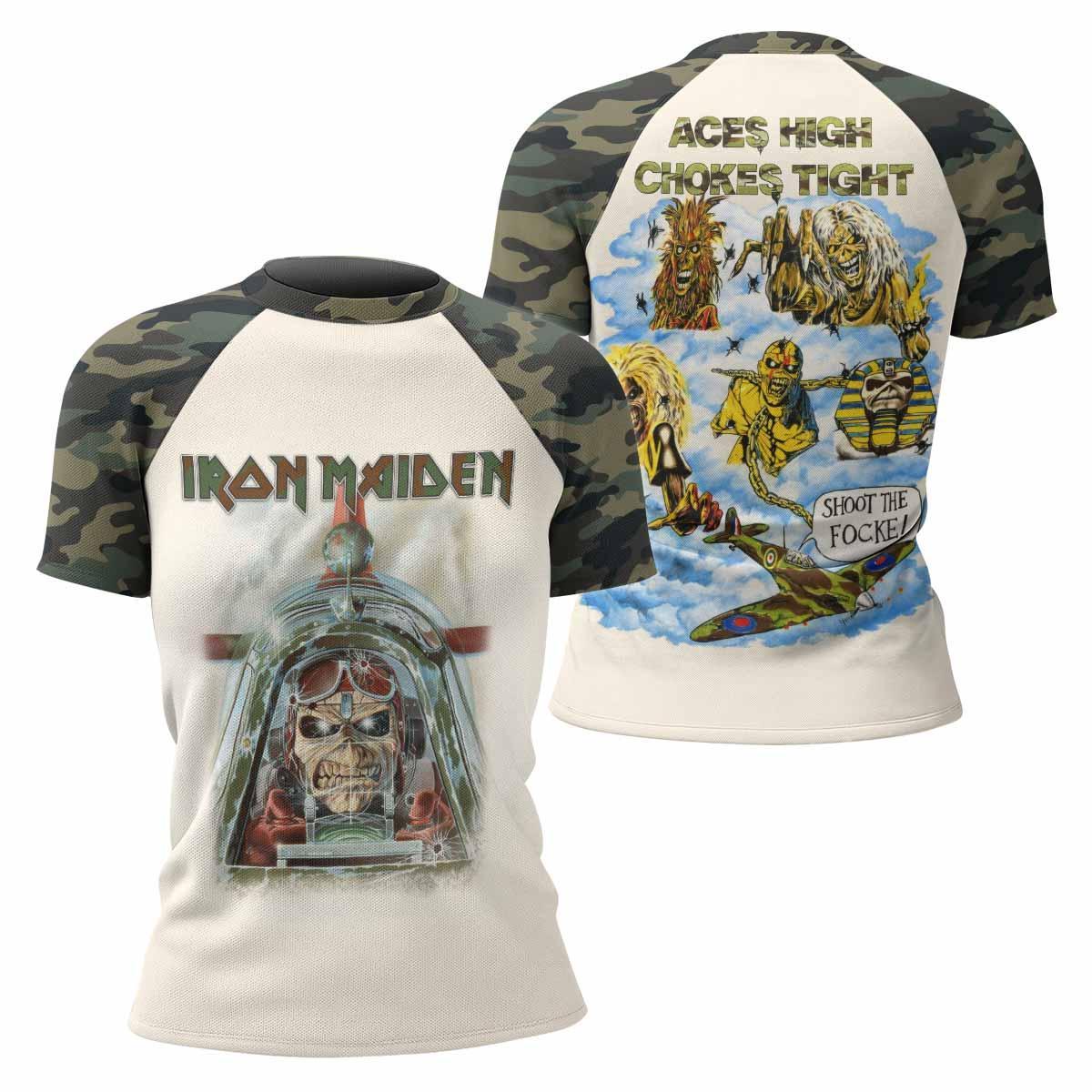 Iron Maiden Aces High Chokes Tight Rash Guard