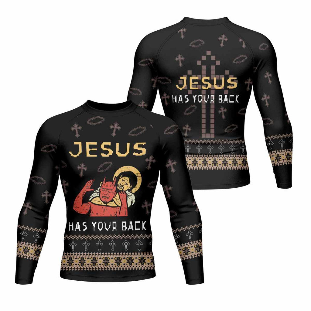 Jesus Has Your Back Rash Guard