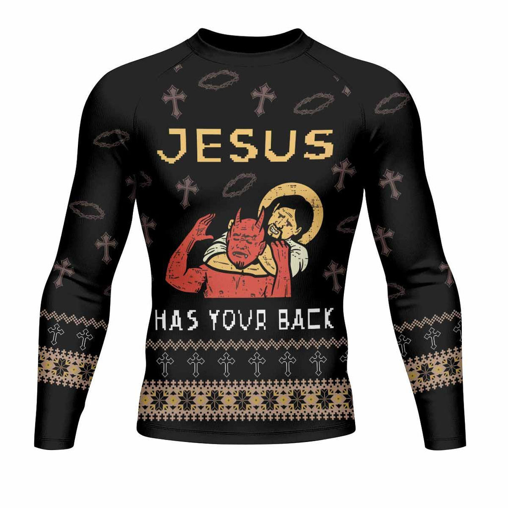 Jesus Has Your Back Rash Guard
