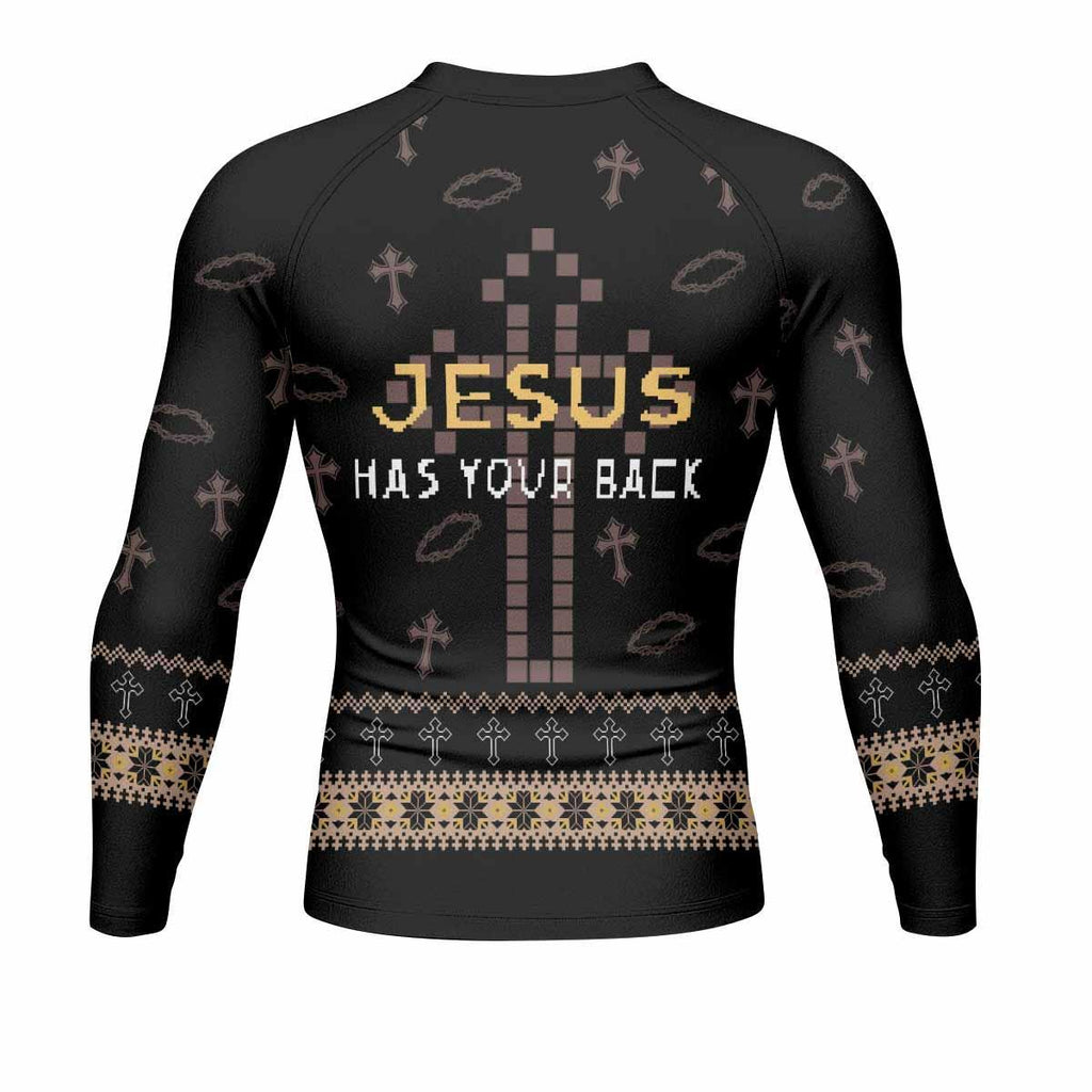 Jesus Has Your Back Rash Guard