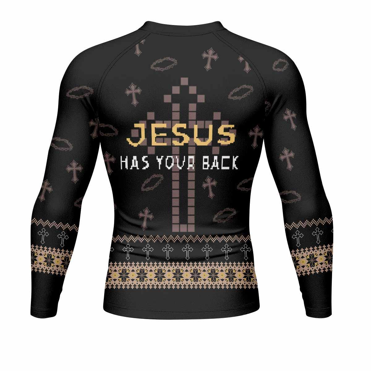 Jesus Has Your Back Rash Guard