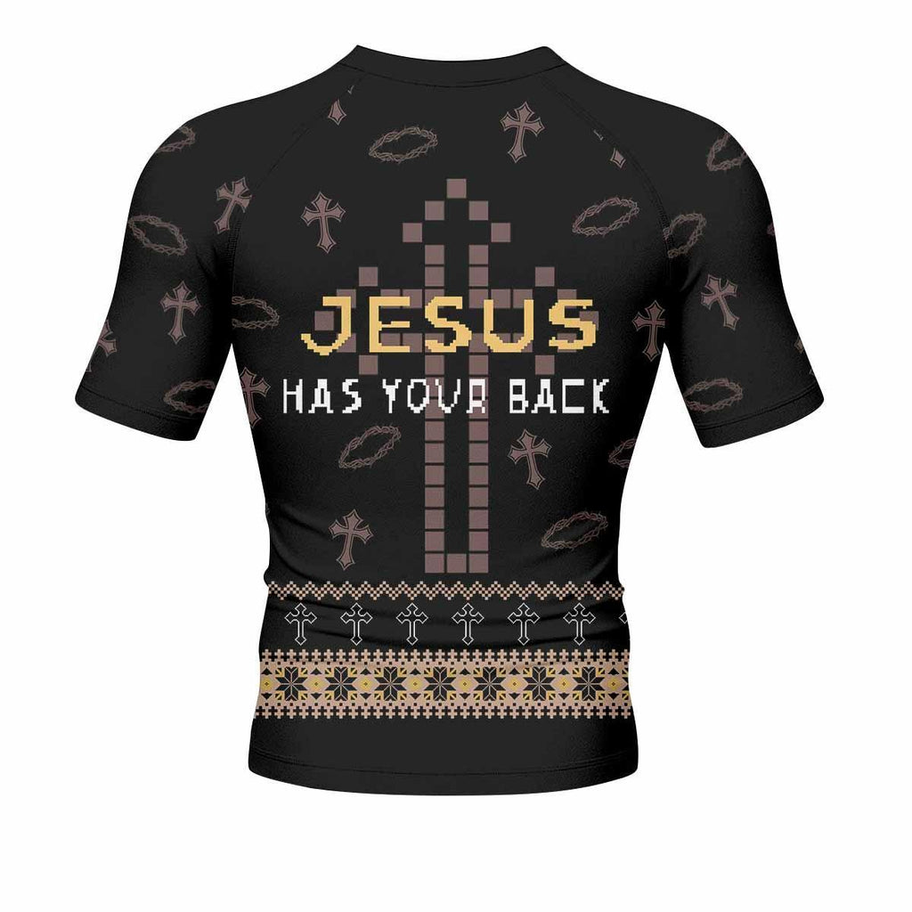 Jesus Has Your Back Rash Guard