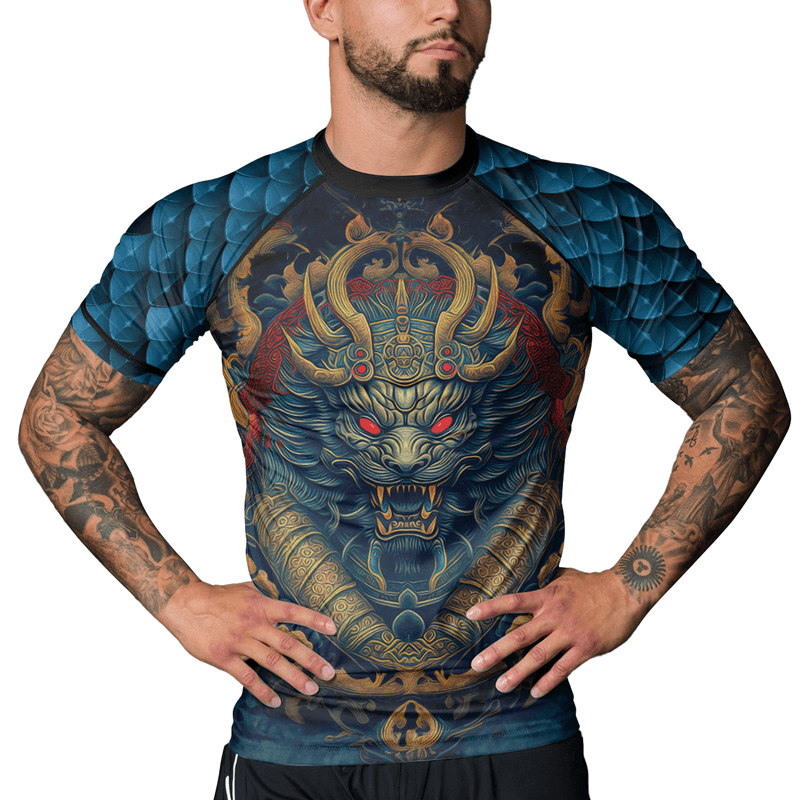Rashninja Mysterious Dragon Men's Short Sleeve Rash Guard