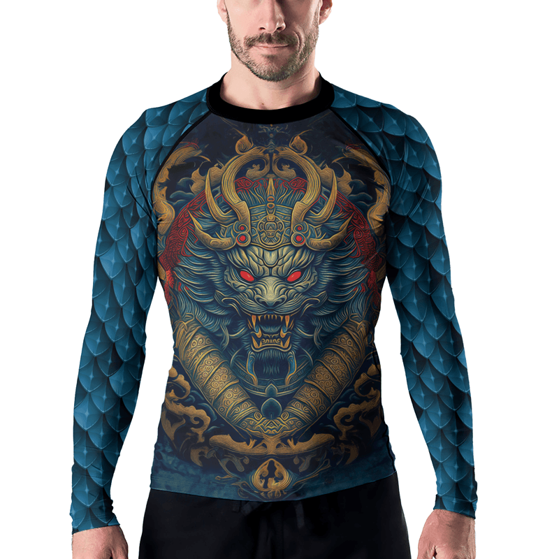 Rashninja Mysterious Dragon Men's Long Sleeve Rash Guard