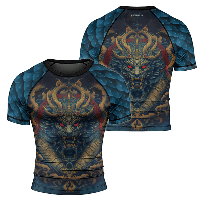 Rashninja Mysterious Dragon Men's Short Sleeve Rash Guard