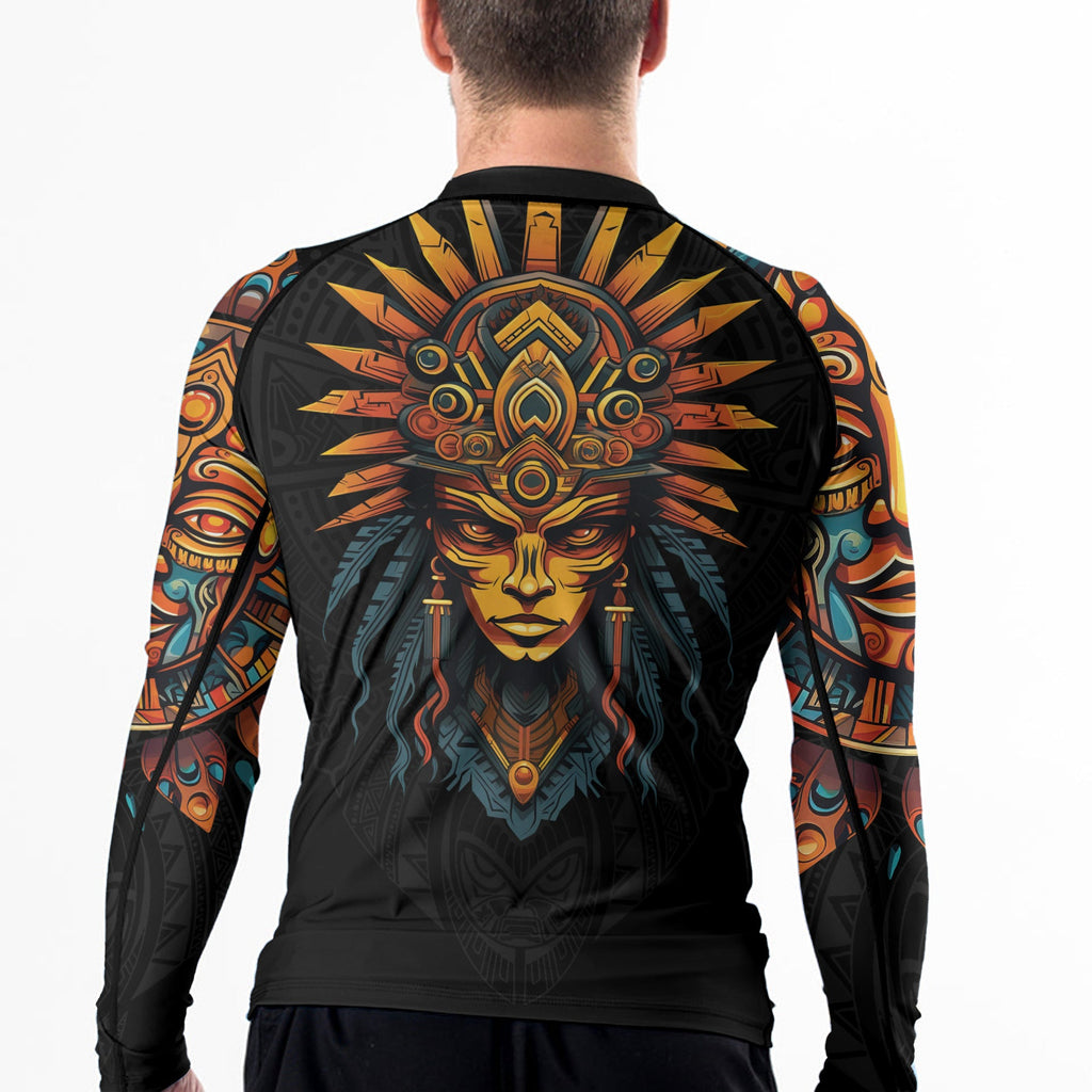 Rashninja Aztec Chieftain Men's Long Sleeve Rash Guard