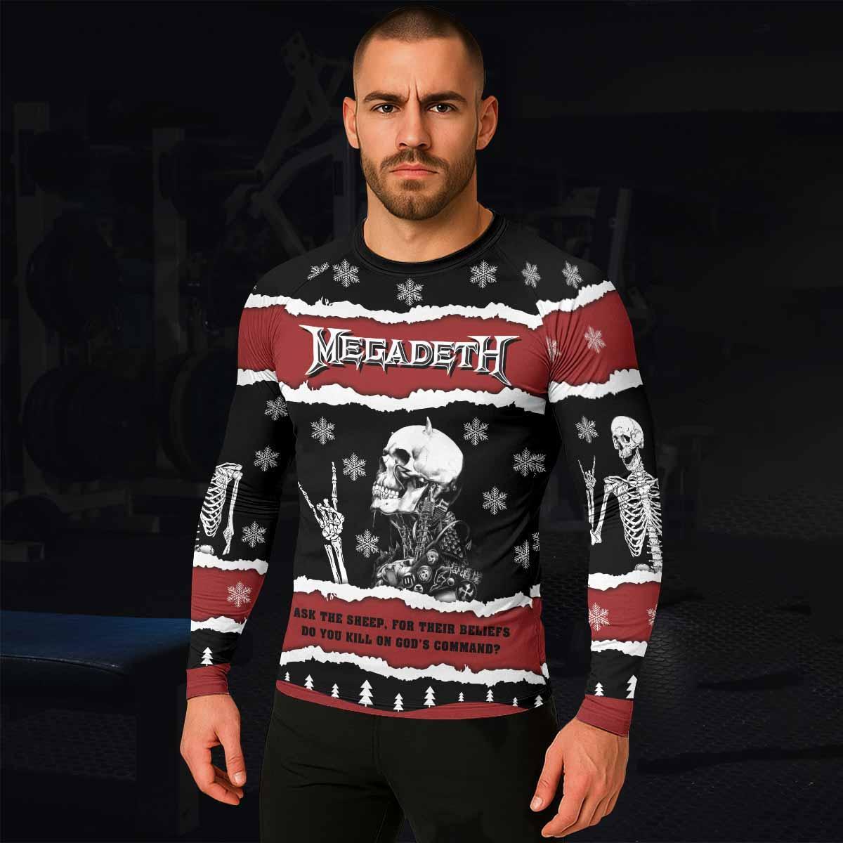 Megadeth Christmas Rash Guard