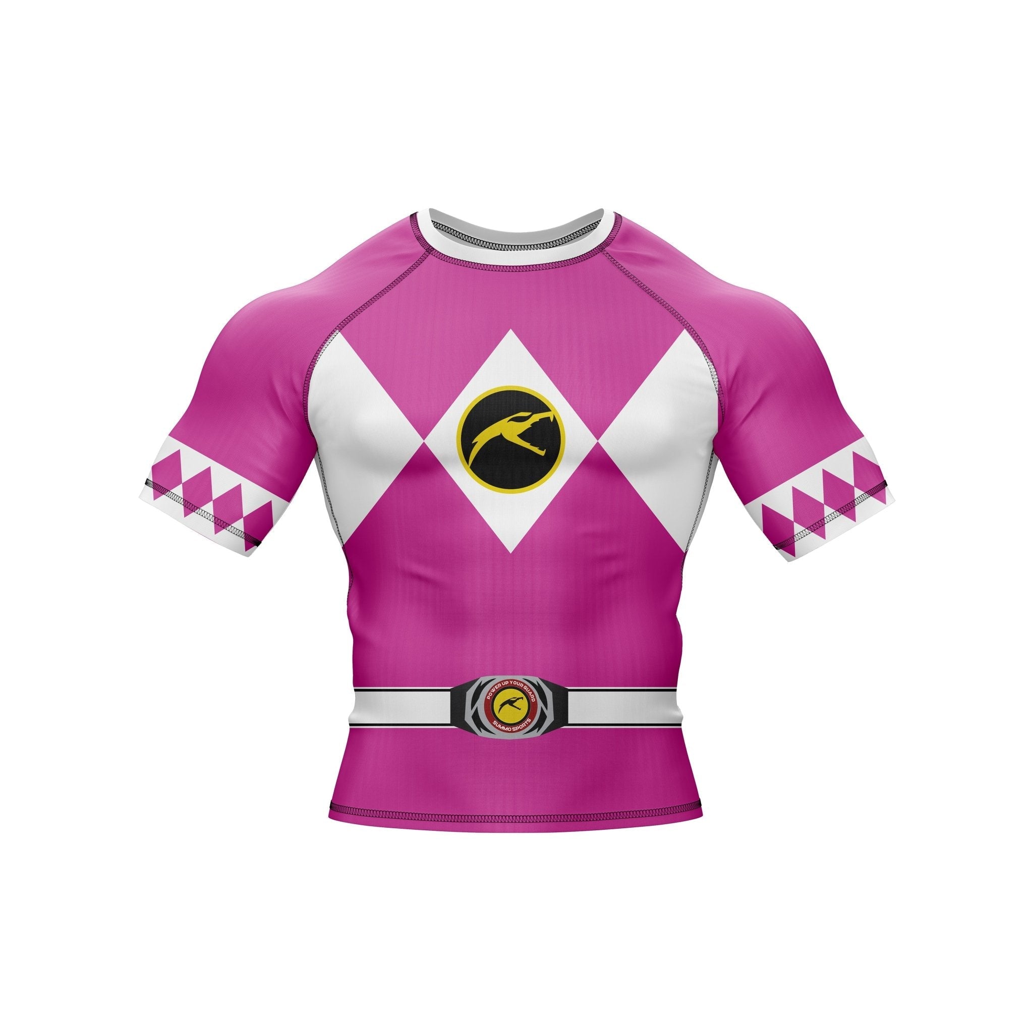 Mighty Morphin Grappler – Pink Premium Rash Guard For Men/Women