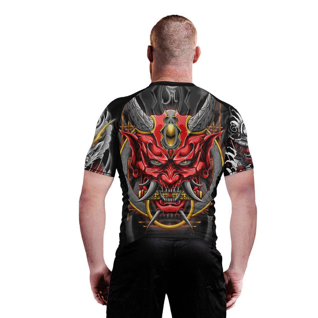 Samurai & Carps Men's Short Sleeve Rash Guard