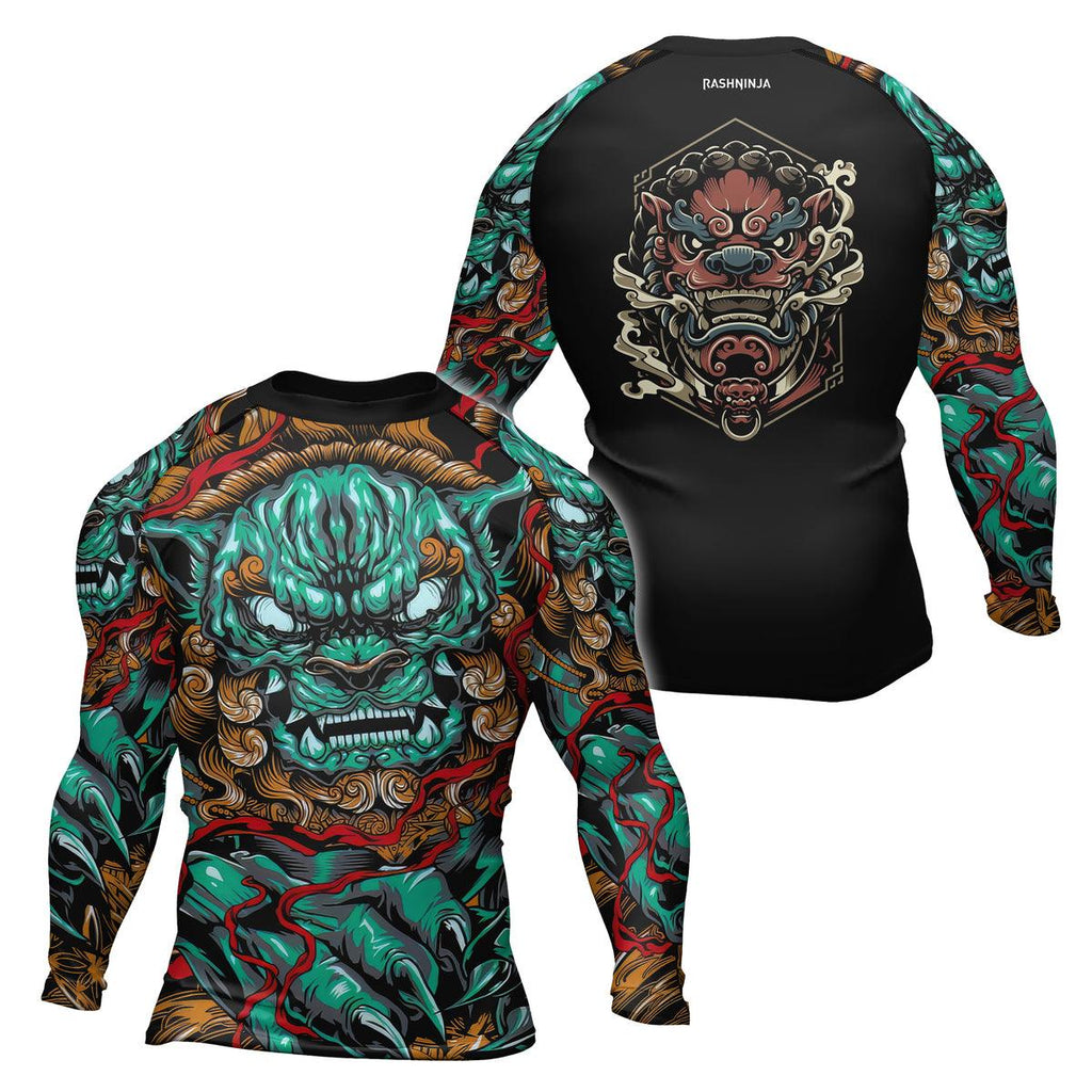 Rashninja Foo Dog Men's Long Sleeve Rash Guard