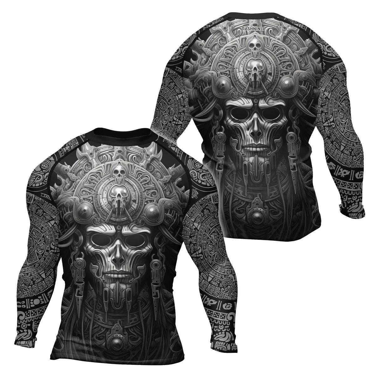 Rashninja Aztec Tribe Headman Men's Long Sleeve Rash Guard