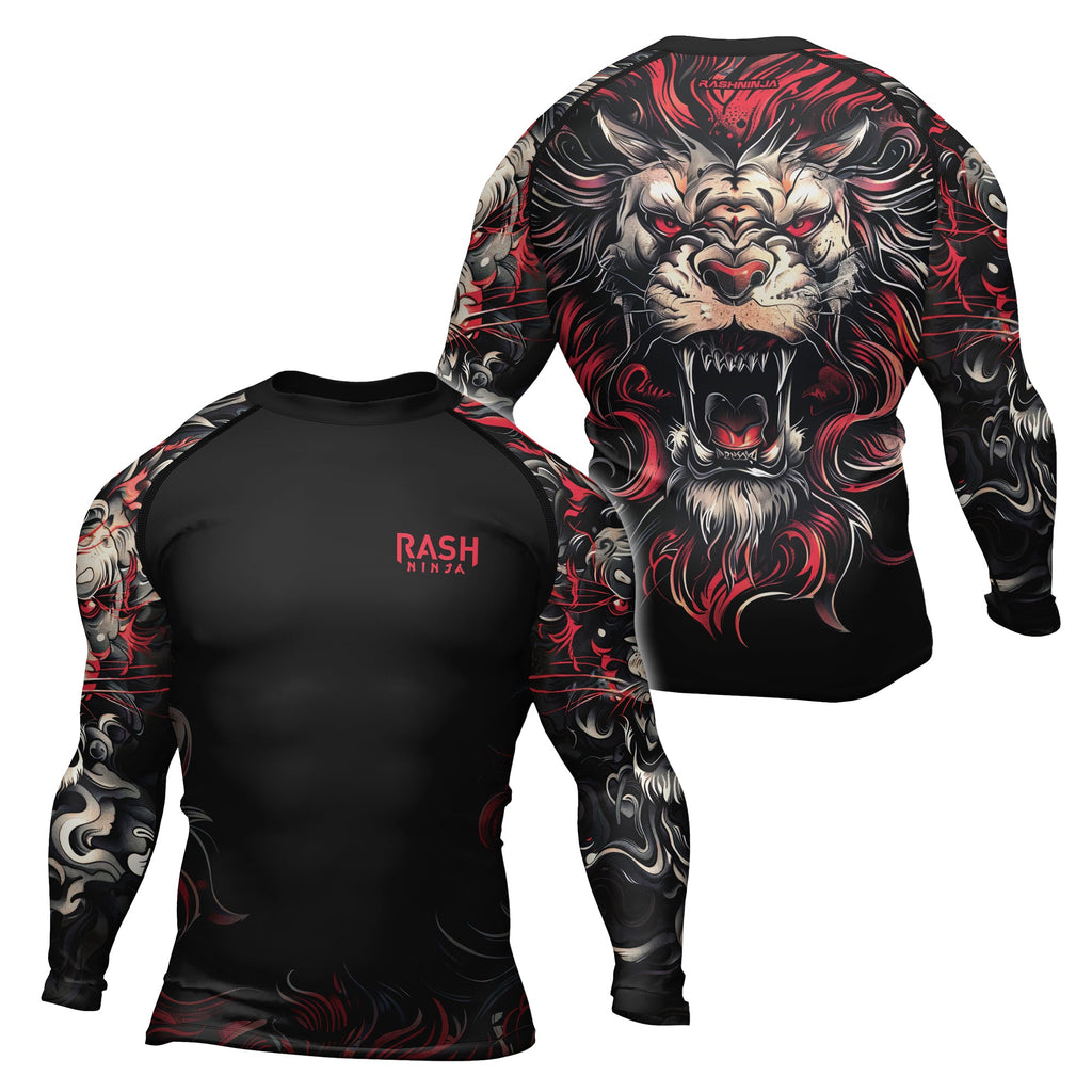 Rashninja Luminous Lion Men's Long Sleeve Rash Guard