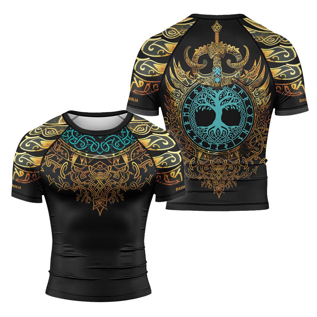 Rashninja Roots of Wisdom Men's Short Sleeve Rash Guard