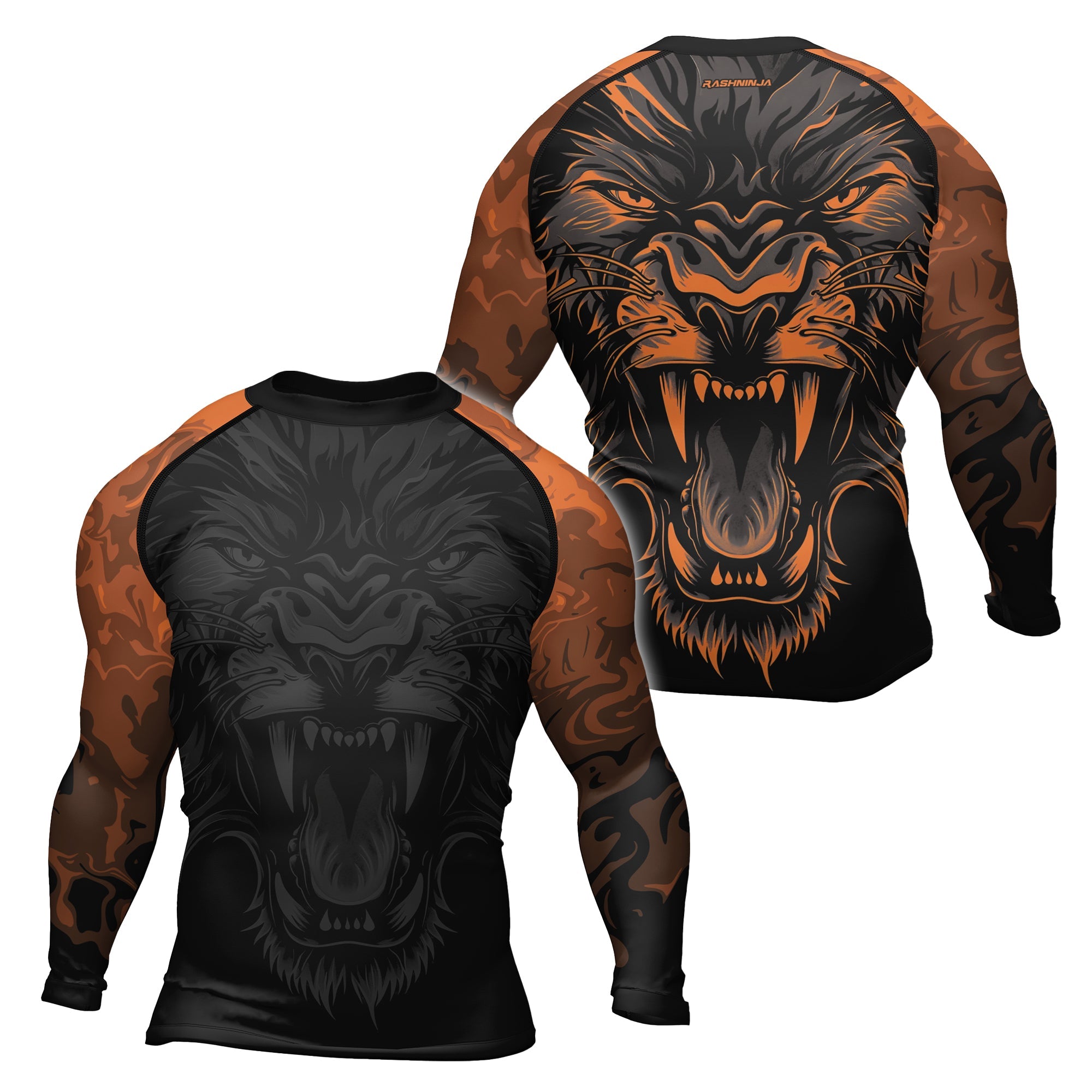 Rashninja Lion's Fury Men's Long Sleeve Rash Guard