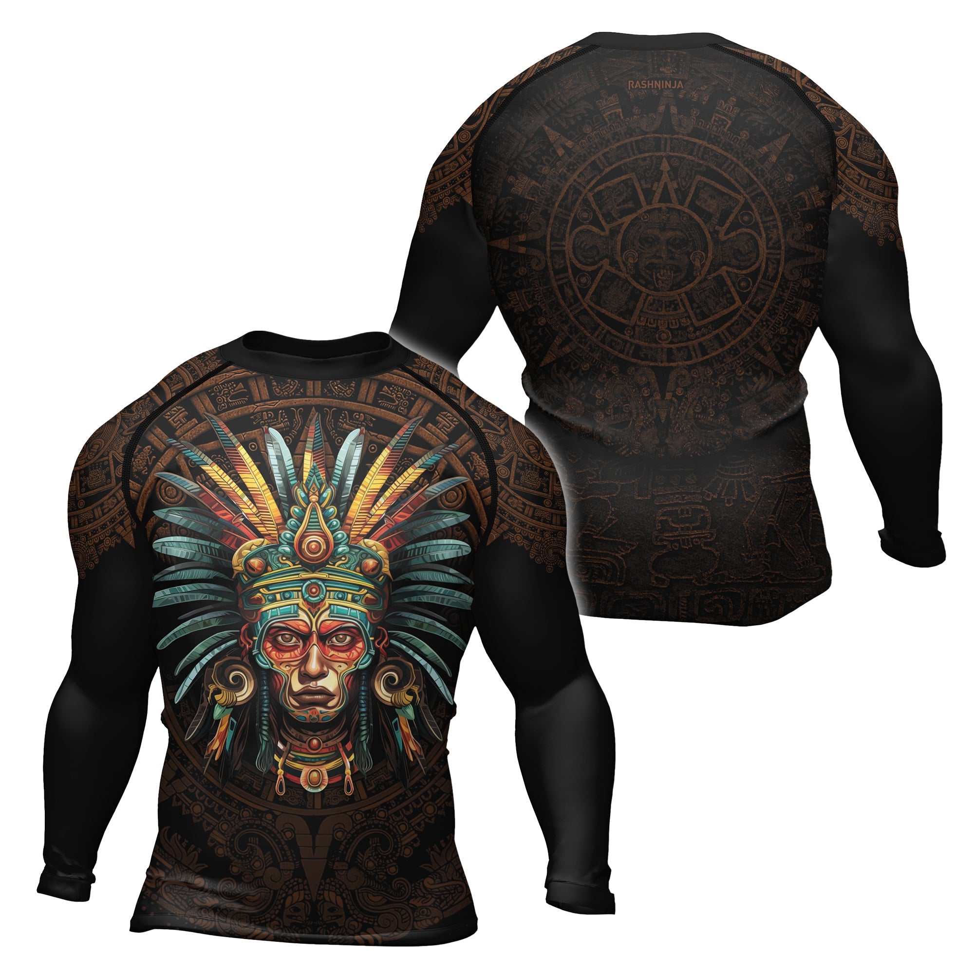 Rashninja Aztec Headman Men's Long Sleeve Rash Guard