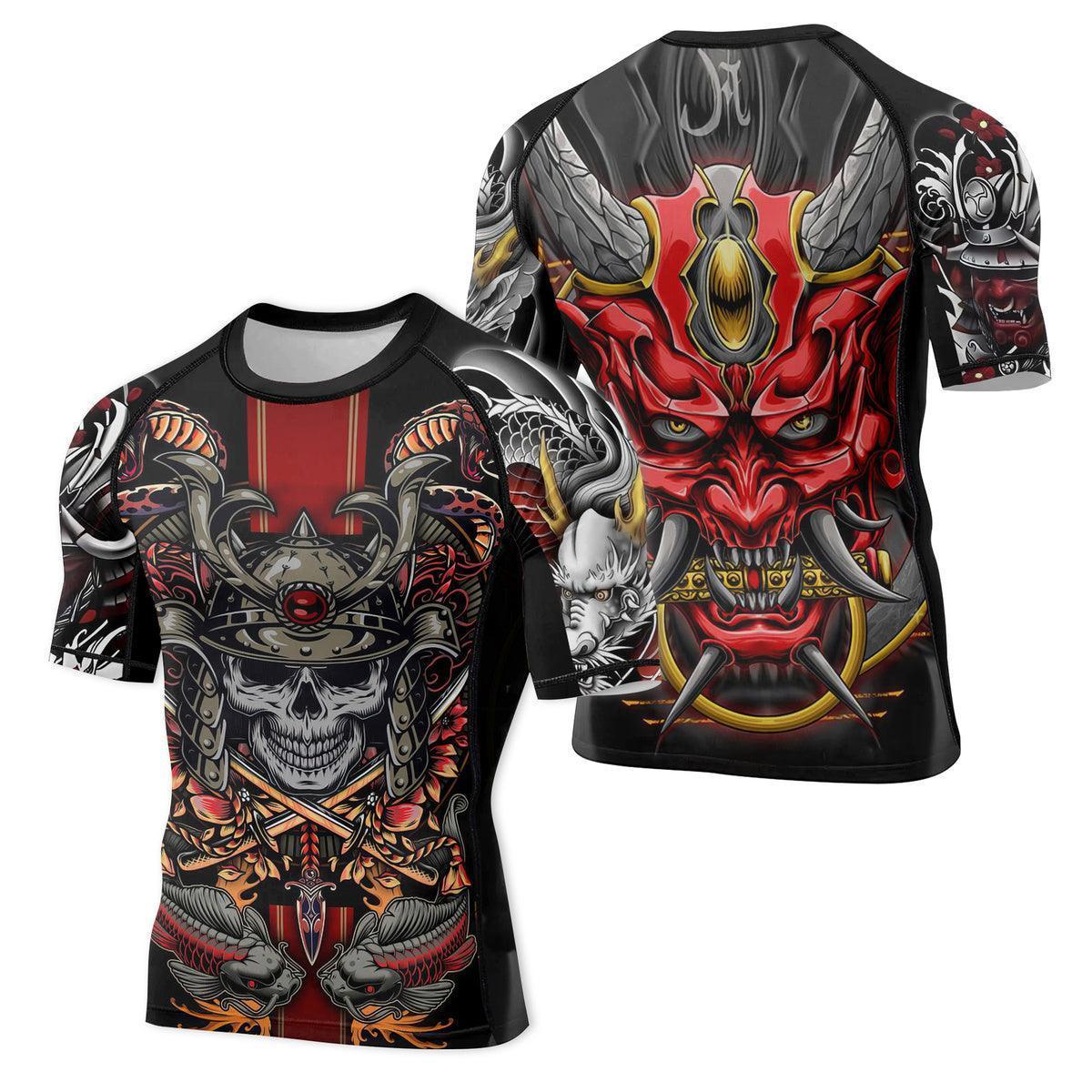 Samurai & Carps Men's Short Sleeve Rash Guard