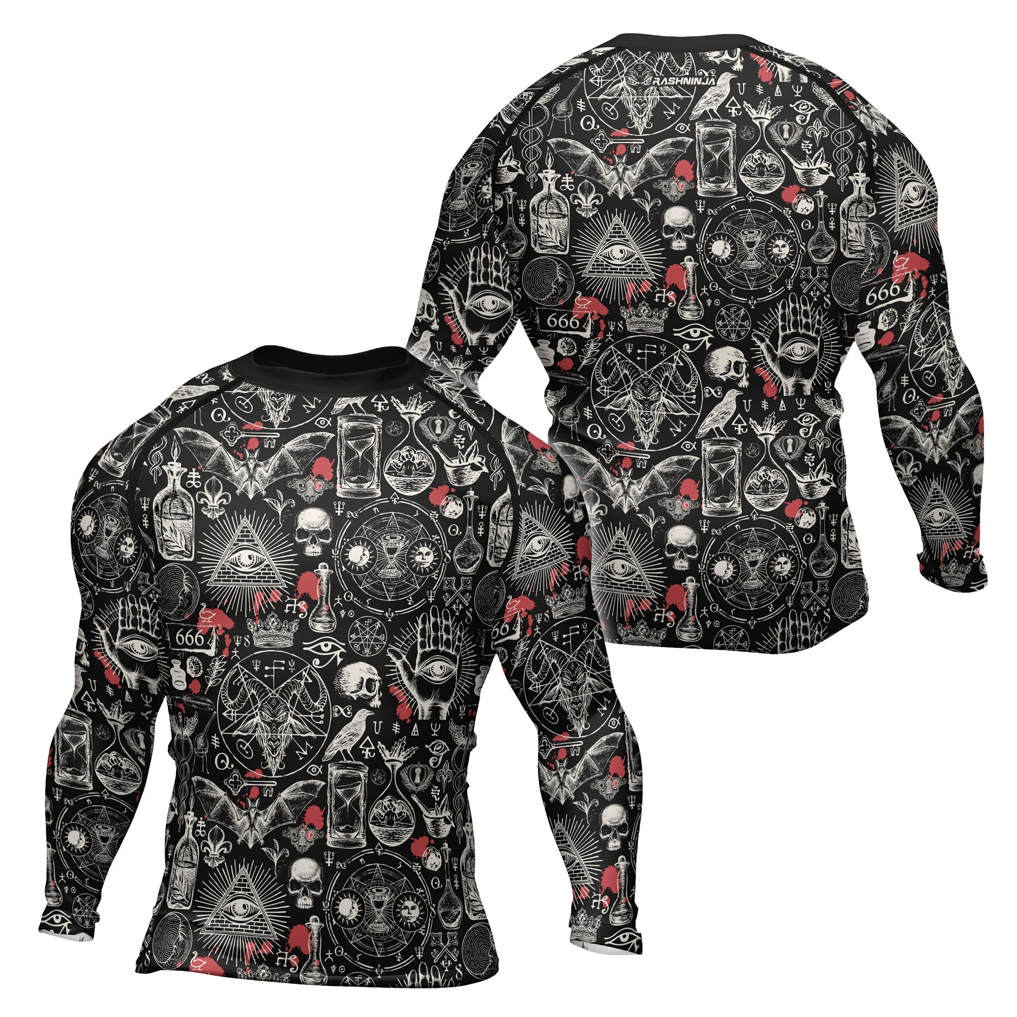 Rashninja Occult Ritual Men's Long Sleeve Rash Guard