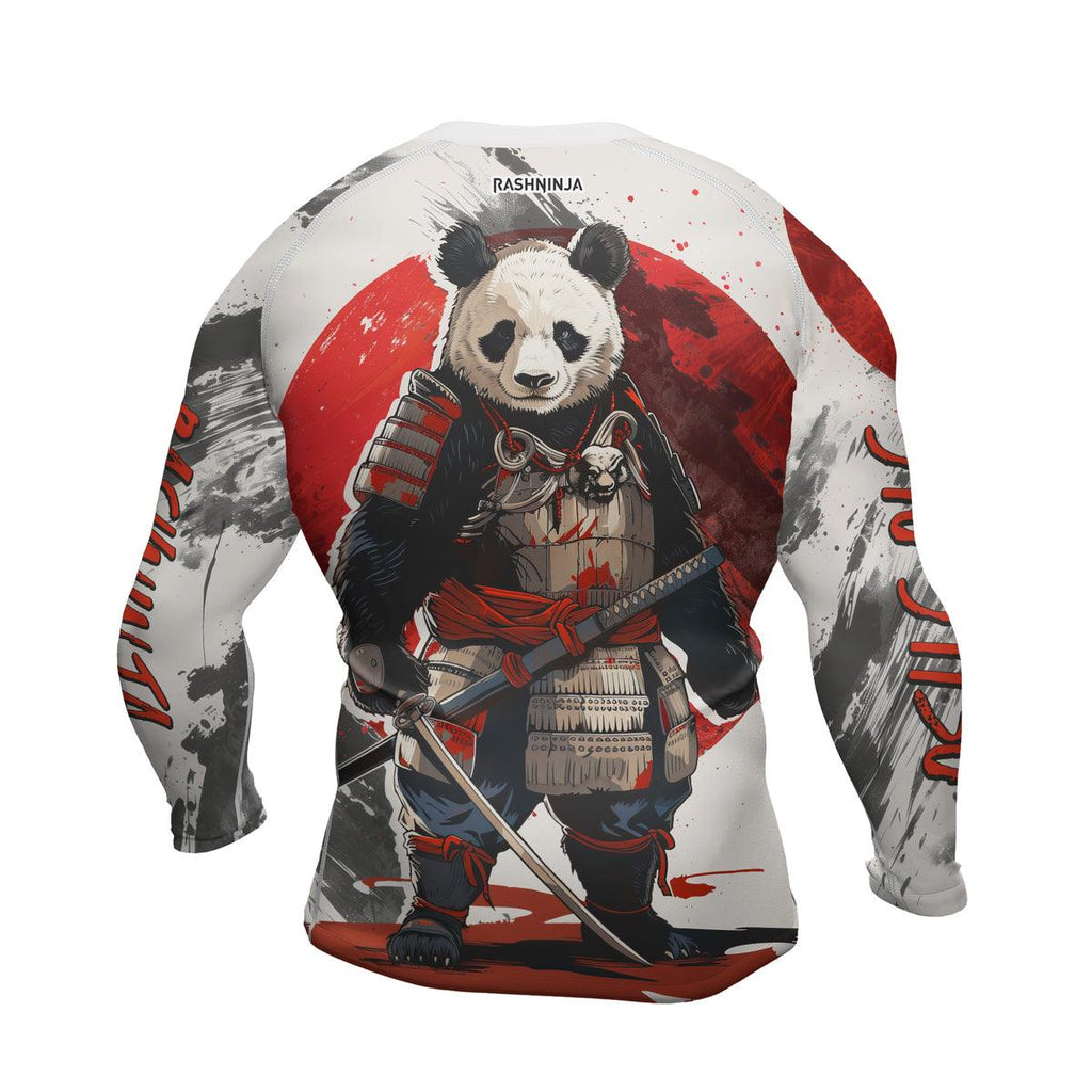 Rashninja Panda Samurai Armor Men's Long Sleeve Rash Guard