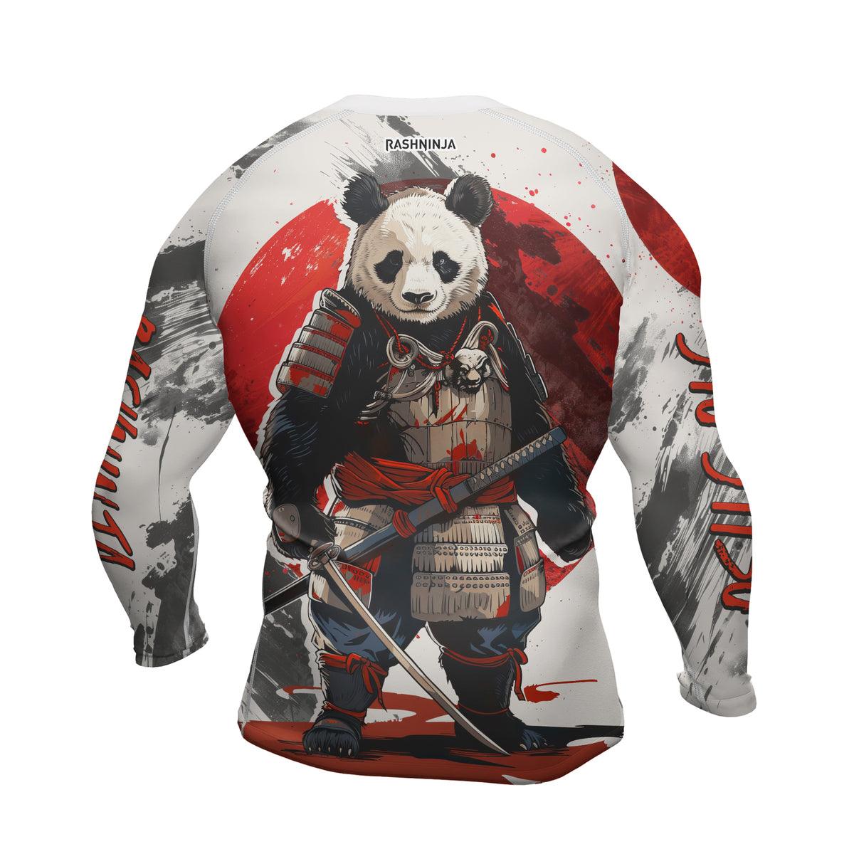 Rashninja Panda Samurai Armor Men's Long Sleeve Rash Guard