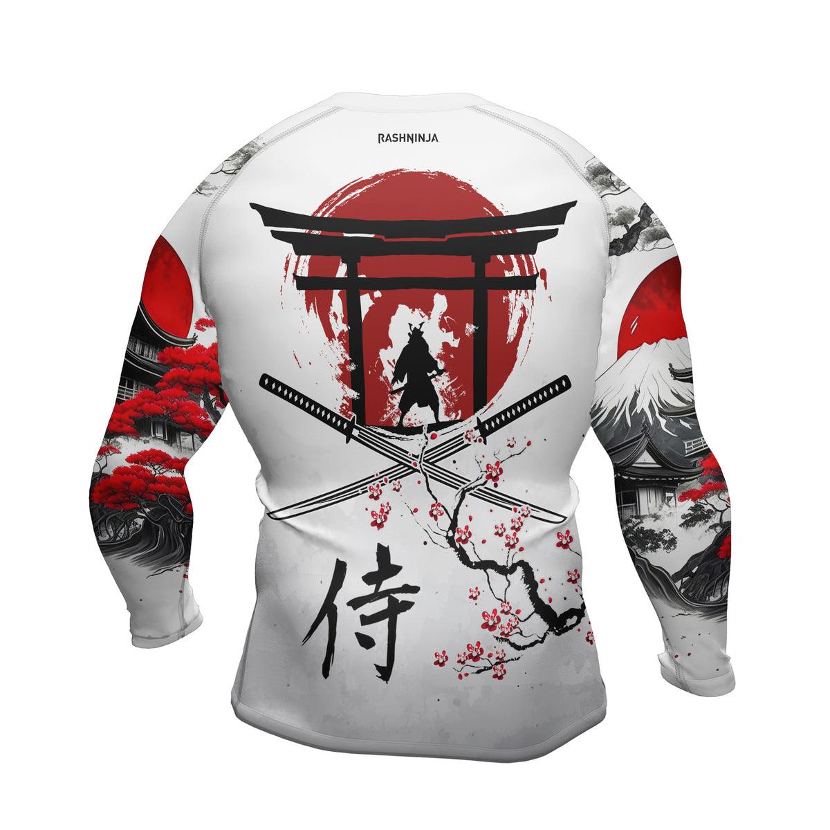 Rashninja Sakura Samurai Men's Long Sleeve Rash Guard