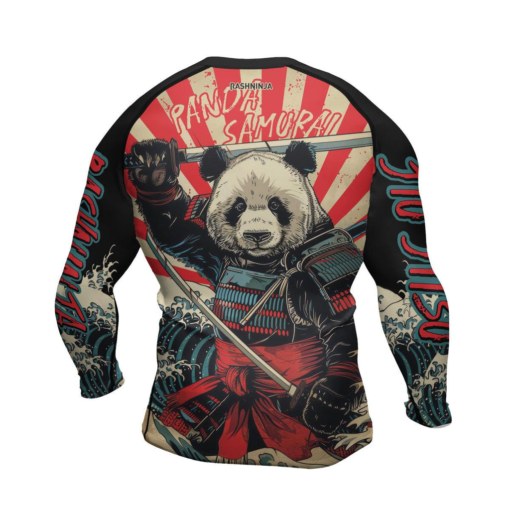 Rashninja Panda Samurai Men's Long Sleeve Rash Guard