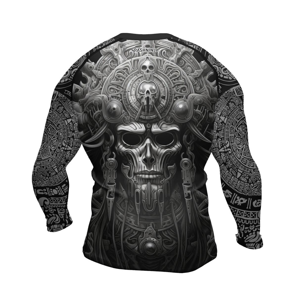 Rashninja Aztec Tribe Headman Men's Long Sleeve Rash Guard