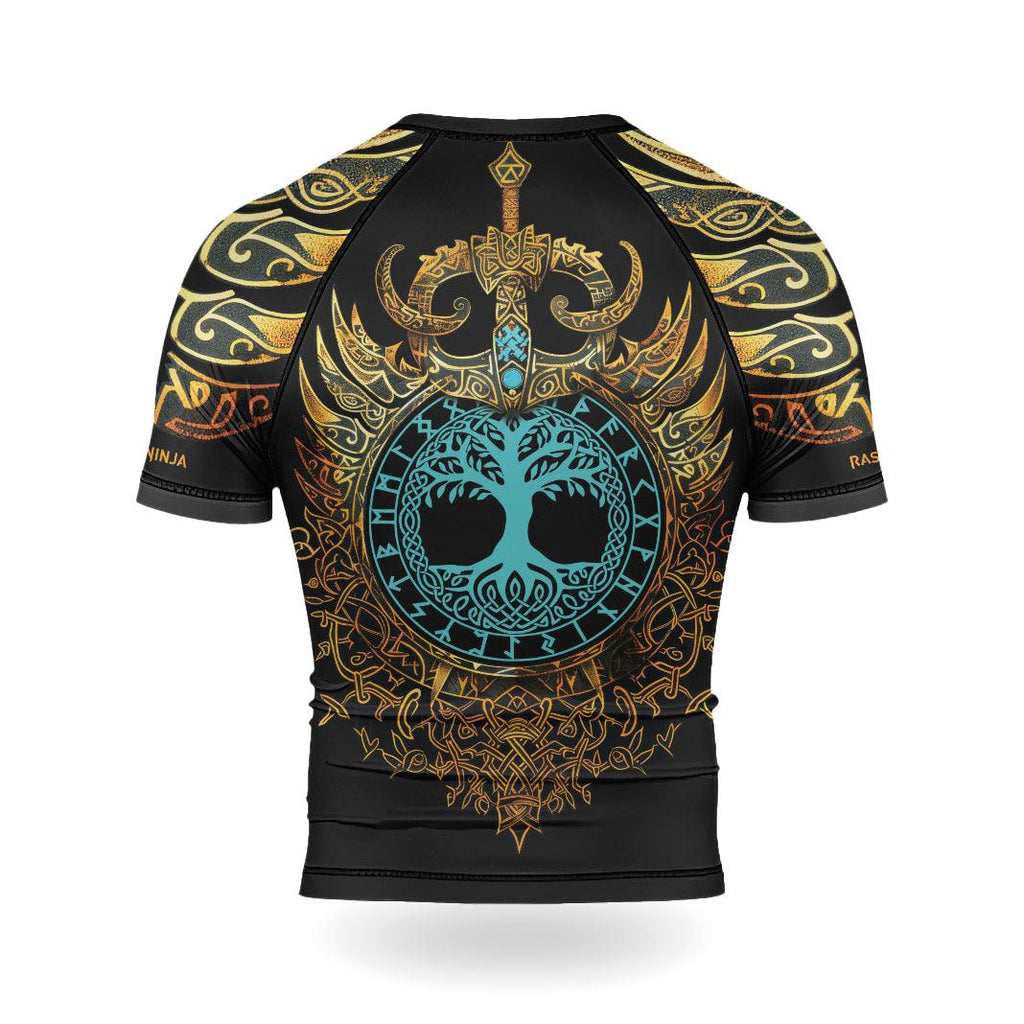 Rashninja Roots of Wisdom Men's Short Sleeve Rash Guard
