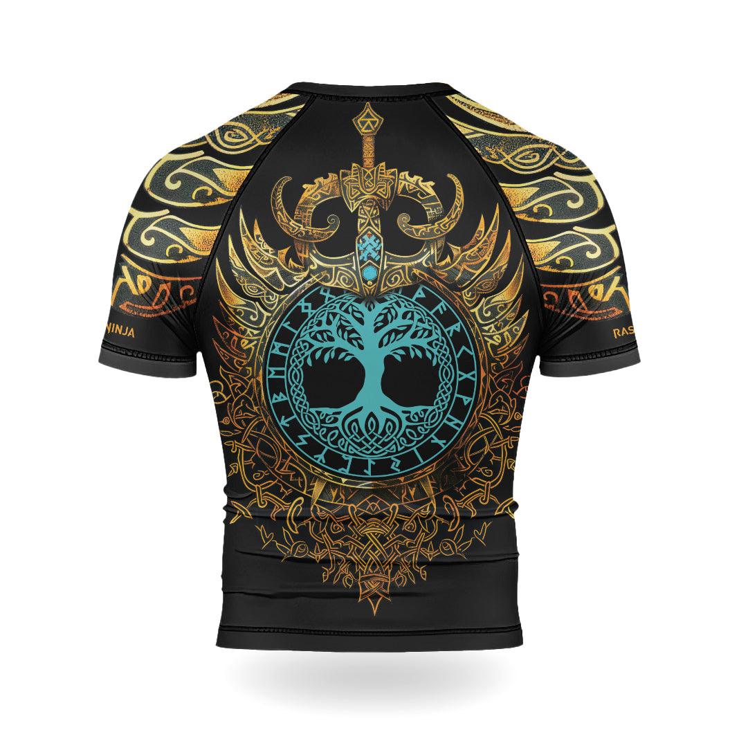 Rashninja Roots of Wisdom Men's Short Sleeve Rash Guard