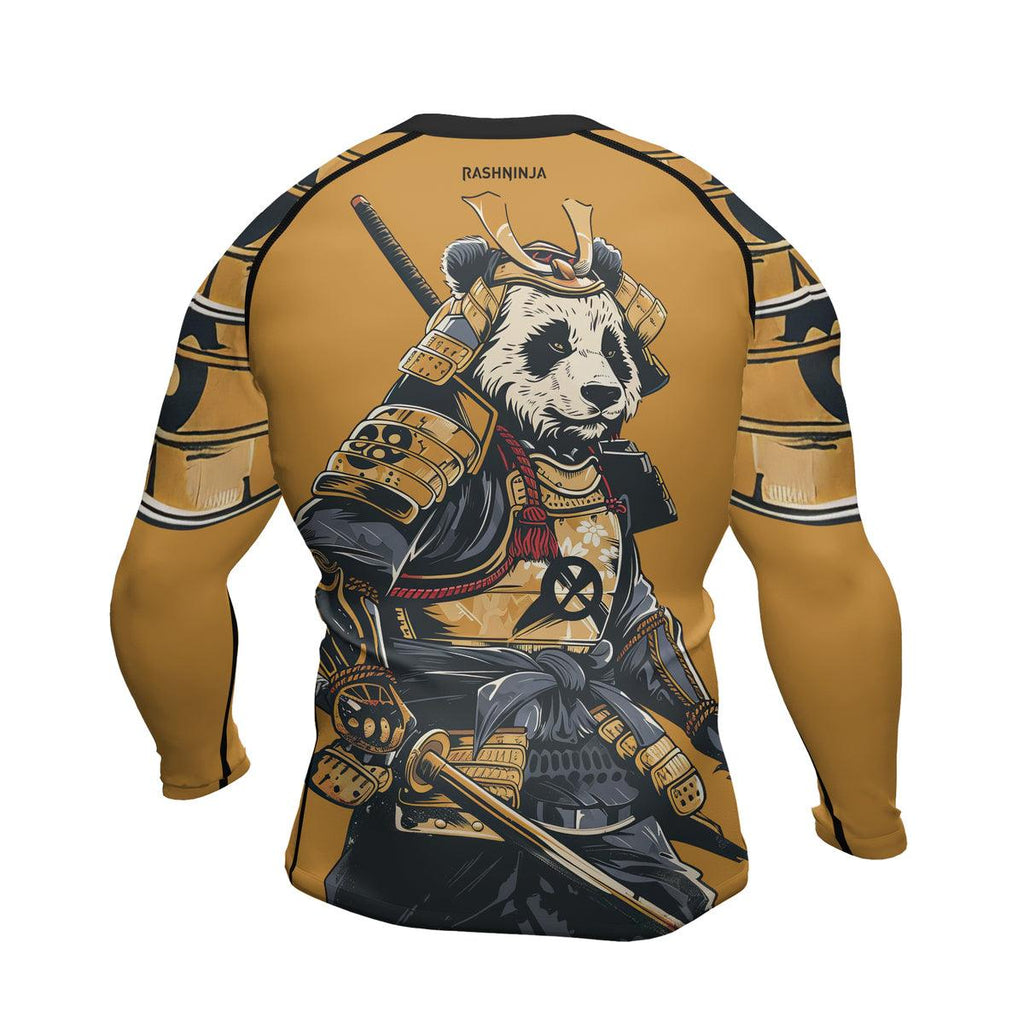 Rashninja Samurai Panda Strikes Men's Long Sleeve Rash Guard