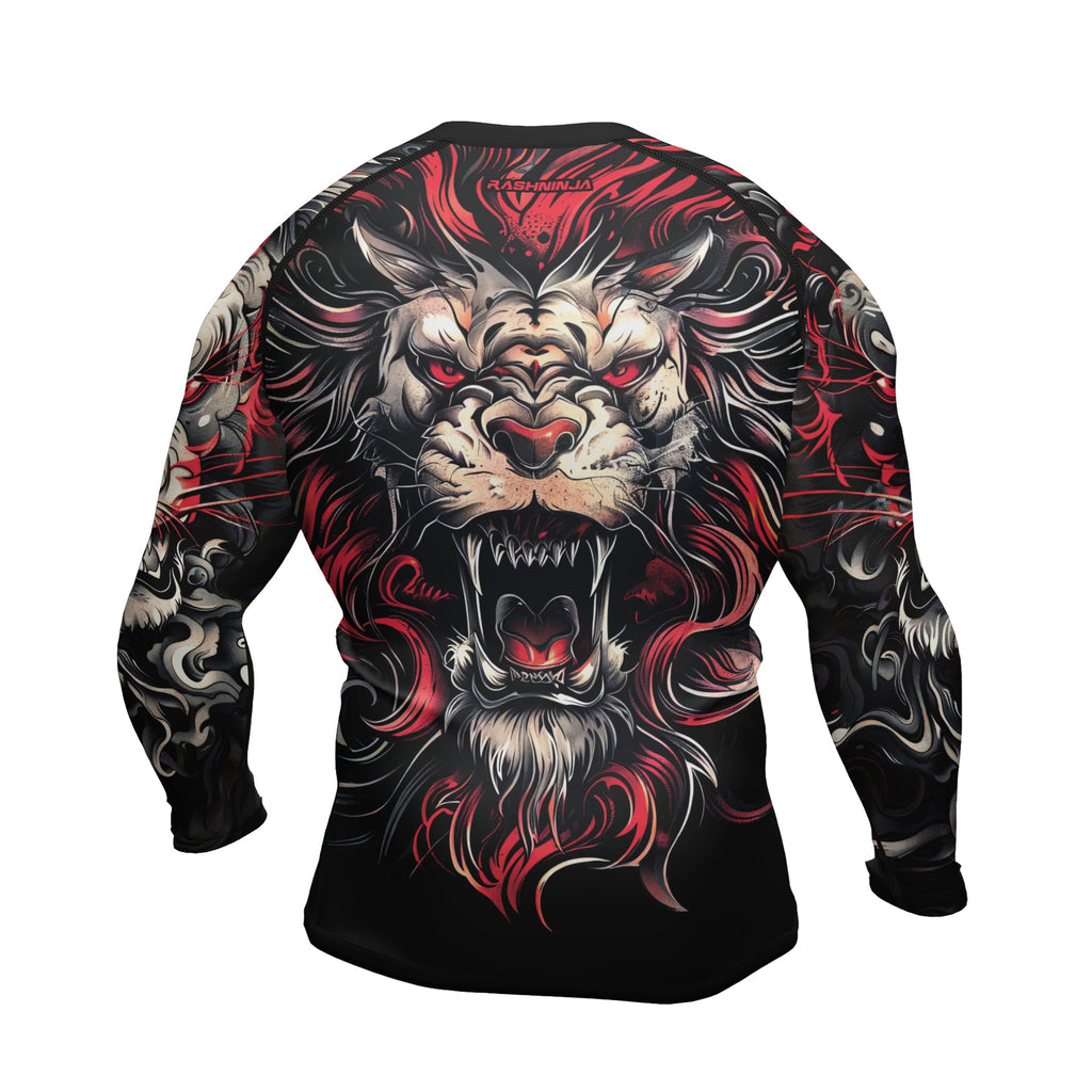 Rashninja Luminous Lion Men's Long Sleeve Rash Guard