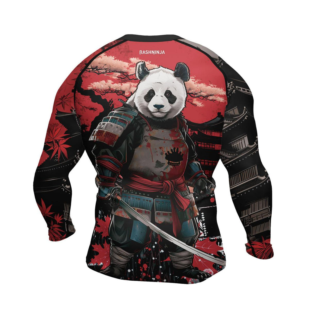 Rashninja Panda Samurai Legend Men's Long Sleeve Rash Guard