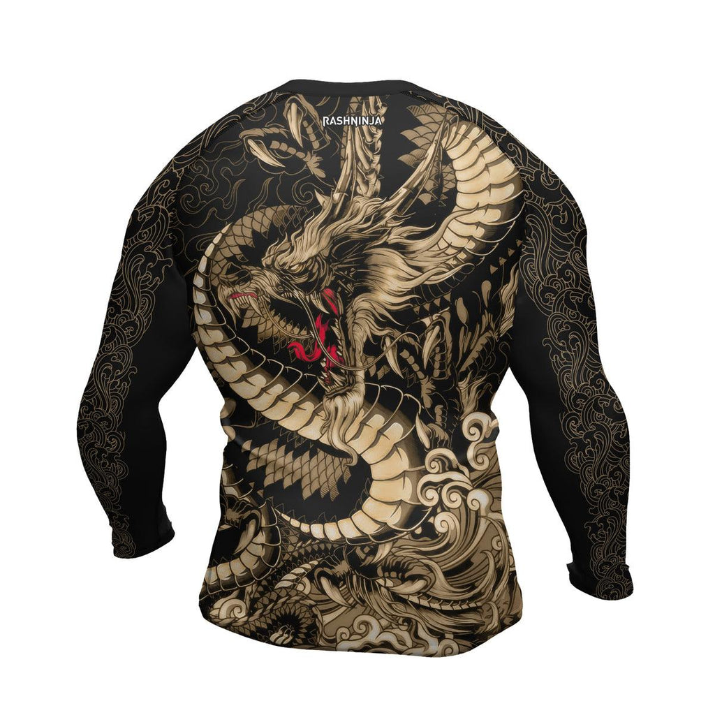 Rashninja Samurai vs Dragon Men's Long Sleeve Rash Guard