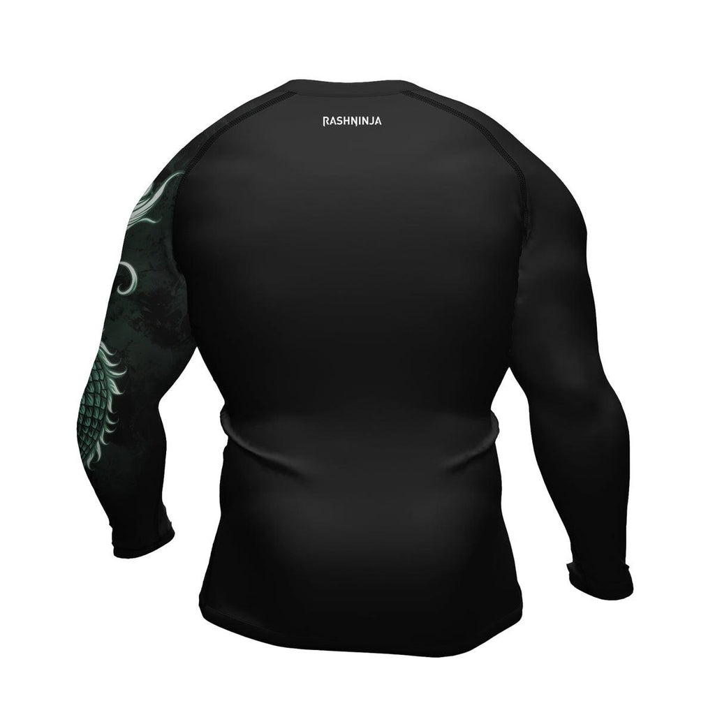 Rashninja Green Dragon Men's Long Sleeve Rash Guard