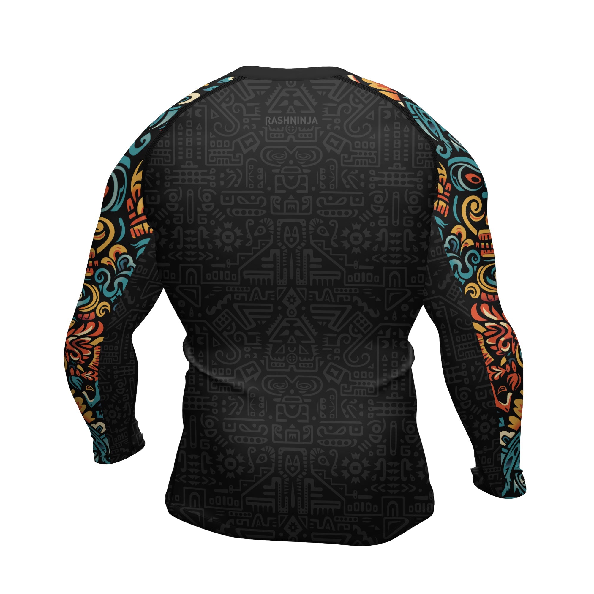Rashninja Aztec Tribal Eagle Men's Long Sleeve Rash Guard