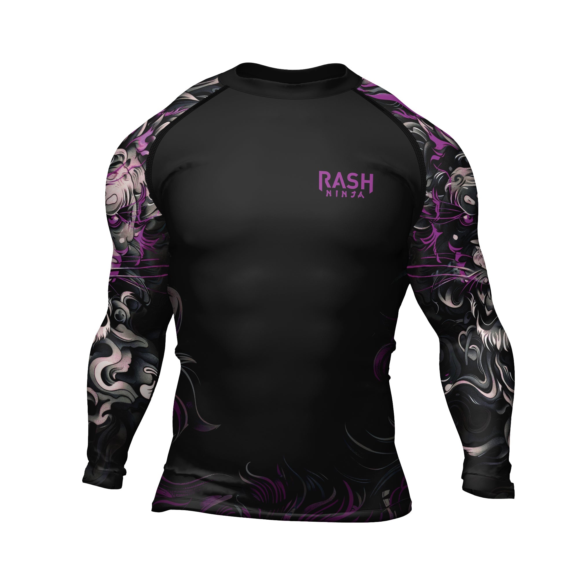 Rashninja Luminous Lion Men's Long Sleeve Rash Guard