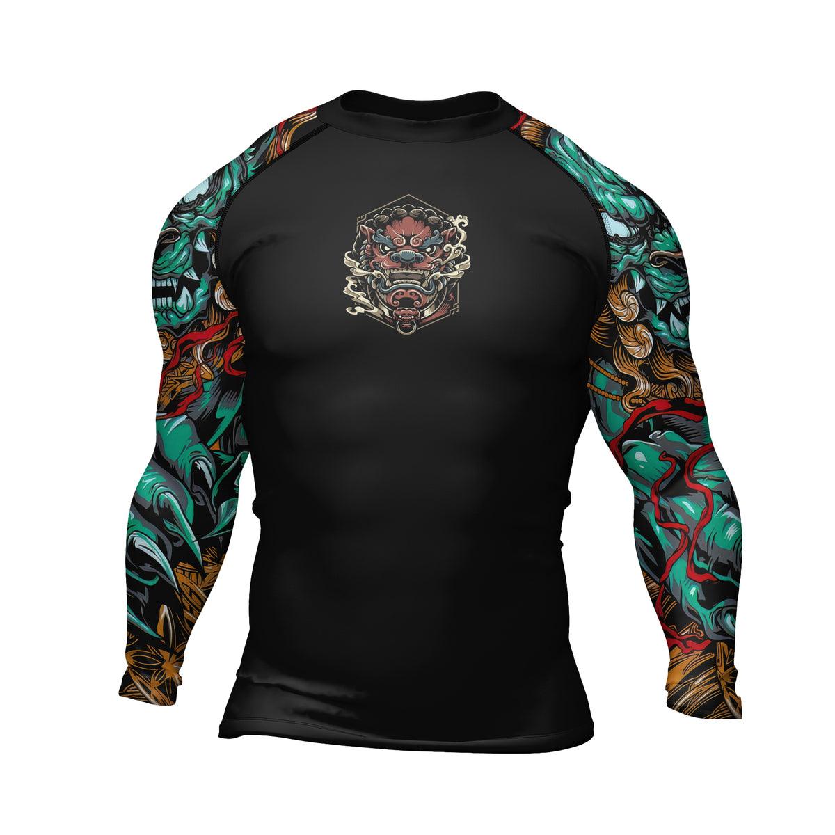 Rashninja Foo Dog Men's Long Sleeve Rash Guard