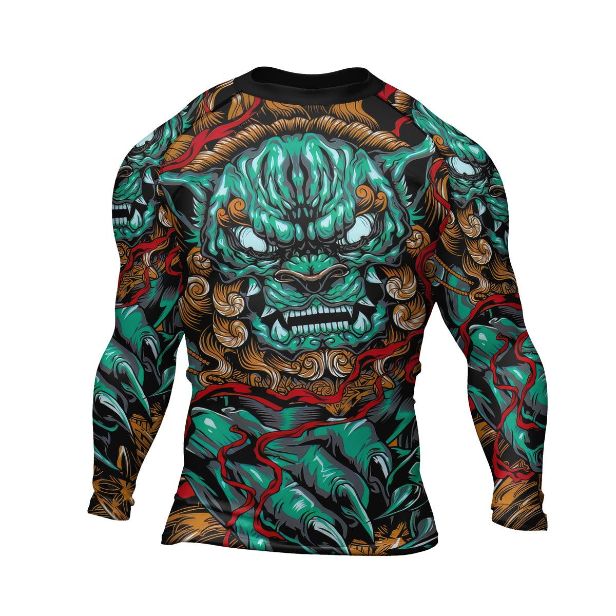 Rashninja Foo Dog Men's Long Sleeve Rash Guard