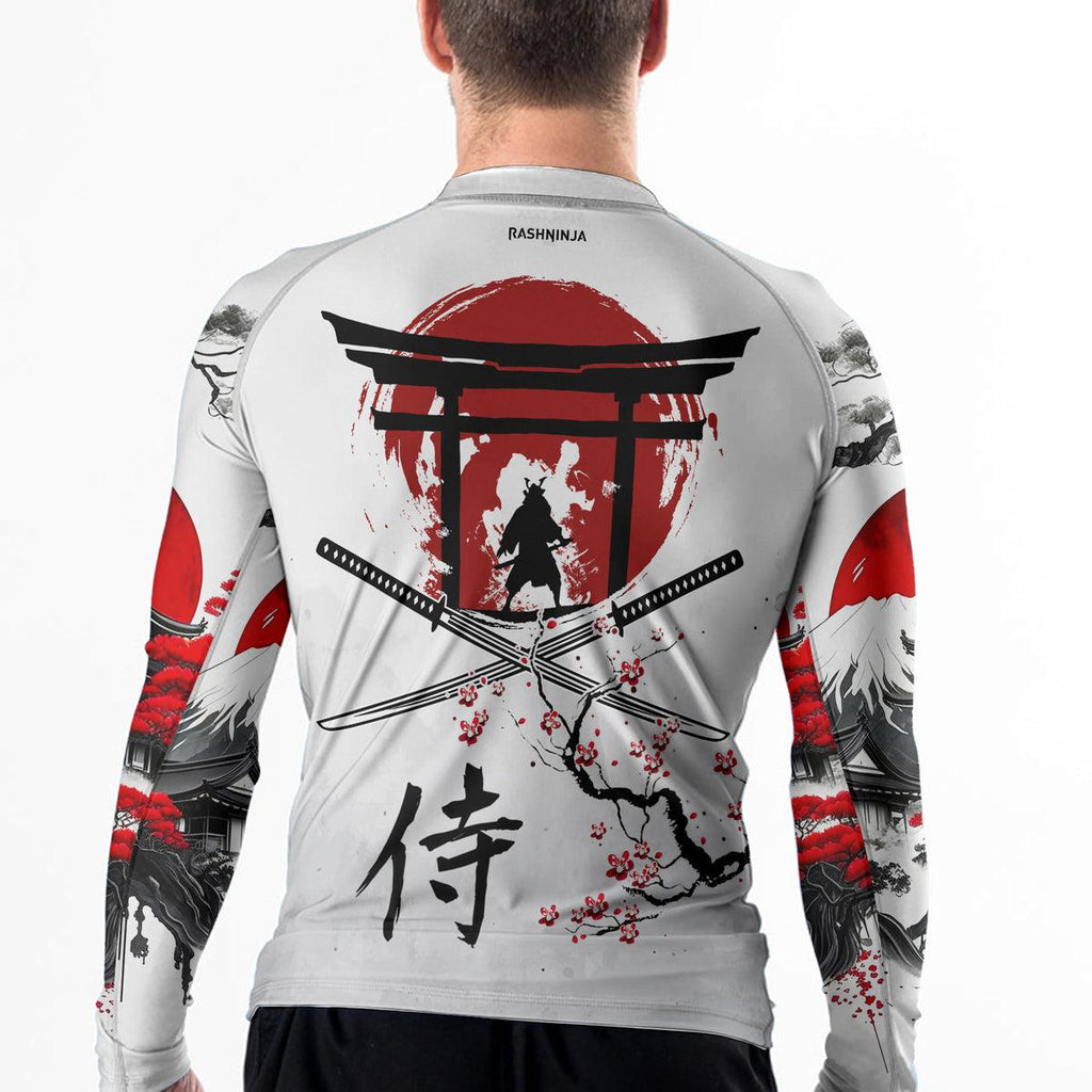 Rashninja Sakura Samurai Men's Long Sleeve Rash Guard