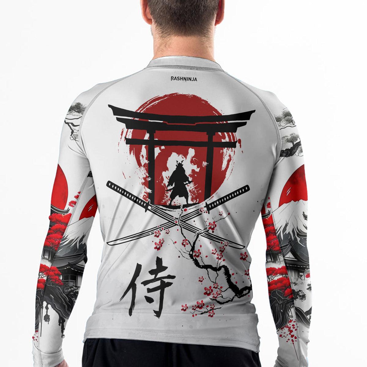 Rashninja Sakura Samurai Men's Long Sleeve Rash Guard