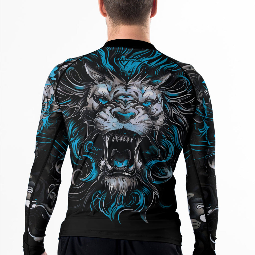 Rashninja Luminous Lion Men's Long Sleeve Rash Guard