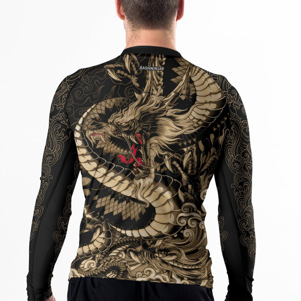 Rashninja Samurai vs Dragon Men's Long Sleeve Rash Guard