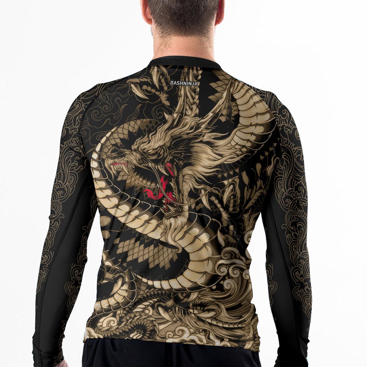 Rashninja Samurai vs Dragon Men's Long Sleeve Rash Guard