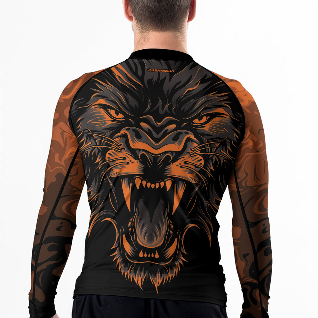 Rashninja Lion's Fury Men's Long Sleeve Rash Guard