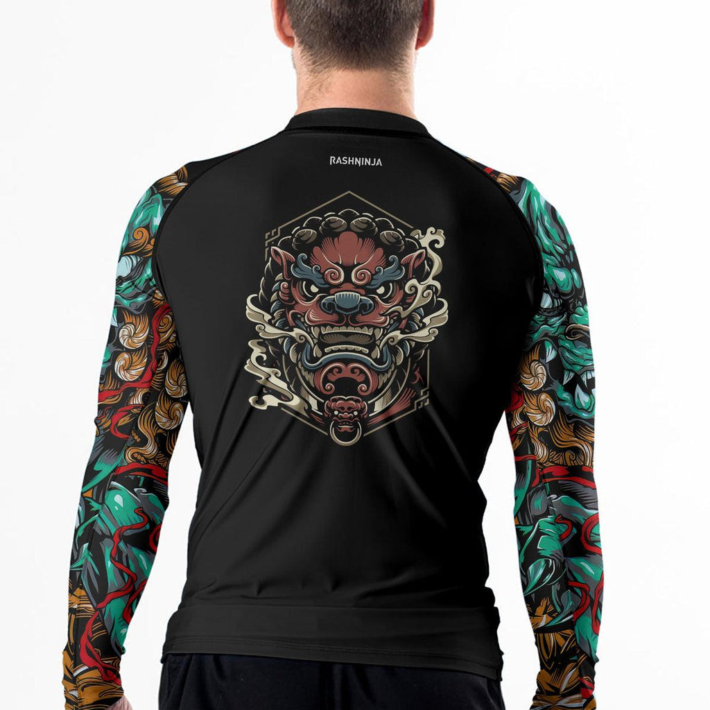 Rashninja Foo Dog Men's Long Sleeve Rash Guard