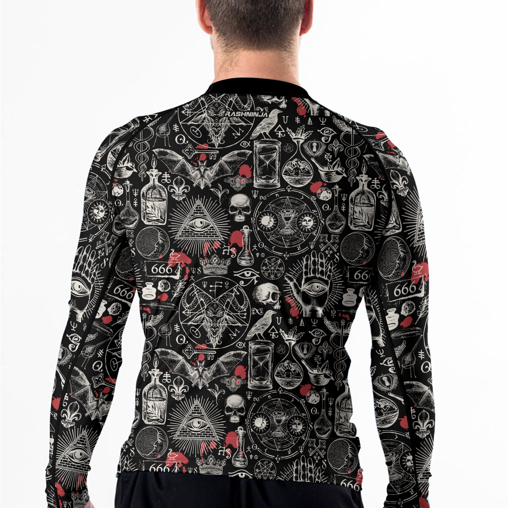Rashninja Occult Ritual Men's Long Sleeve Rash Guard